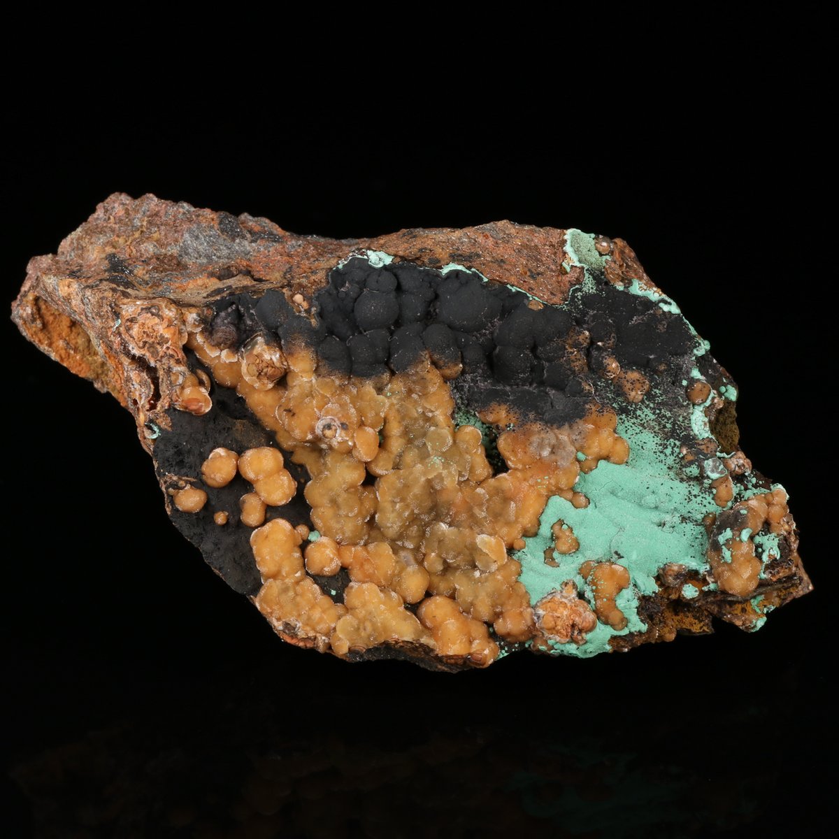 Goethite, Smithsonite, Chrysocolla
