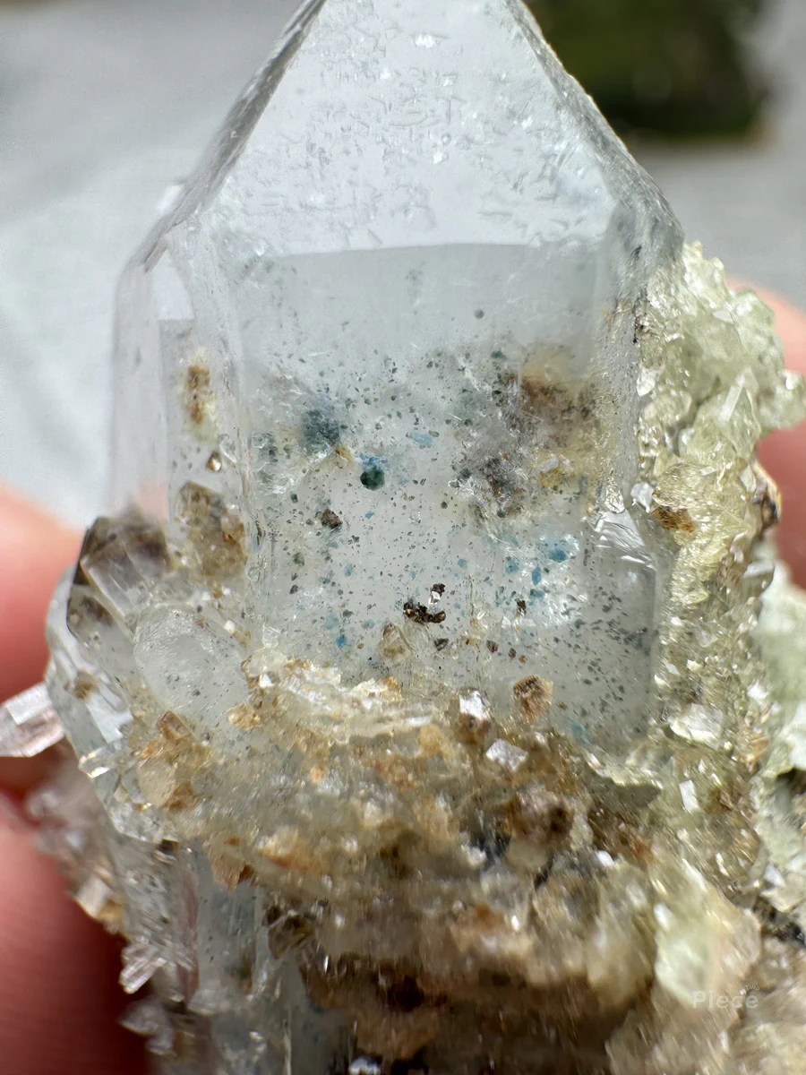Quartz, Siderite, Augelite, Lazulite