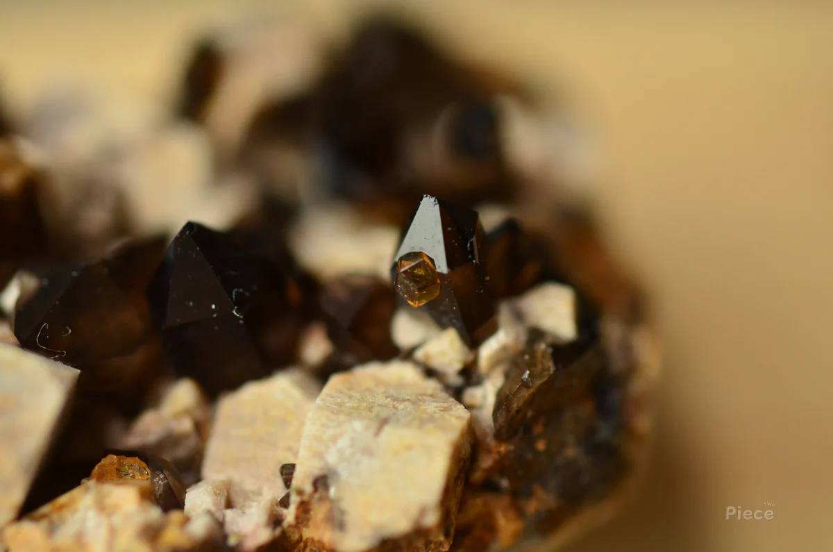 Smoky Quartz, Spessartine, Albite