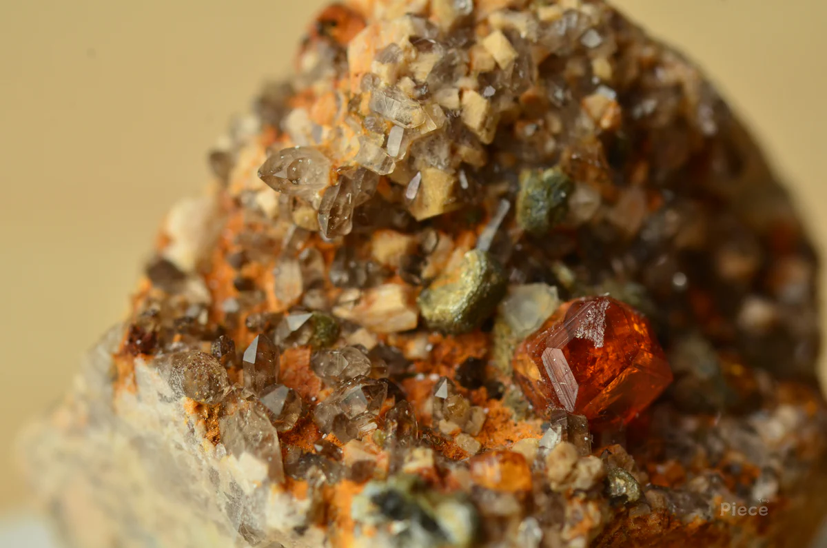 Spessartine, Mica Group, Quartz
