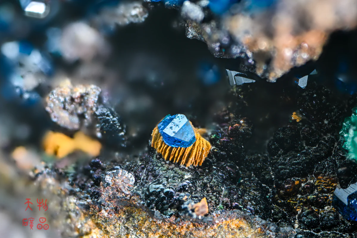 Cornetite, Pseudomalachite, Baryte, Goethite