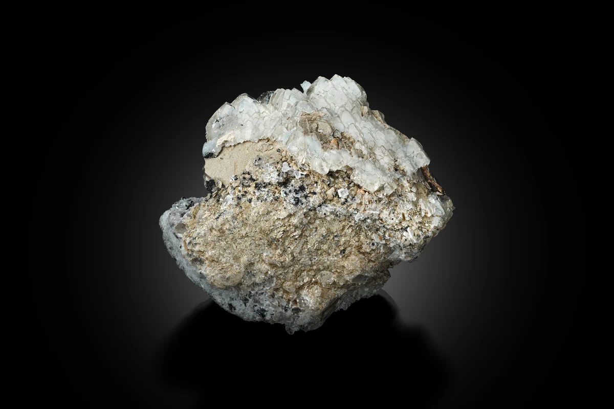 Calcite, Baryte, Bementite, Andradite